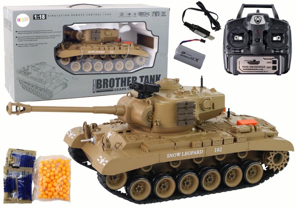 RC Tank 1:18 Skala: Kanon, Rök, Ljud, Ljus