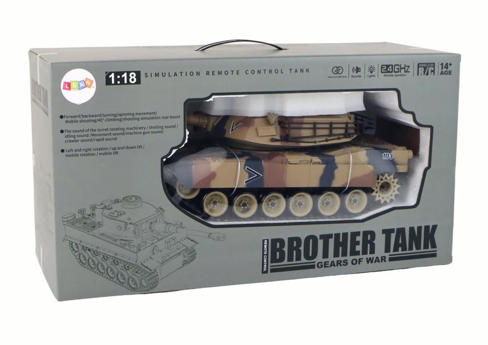 RC Tank 1:18 Skala: Kanon, Rök, Ljud, Ljus