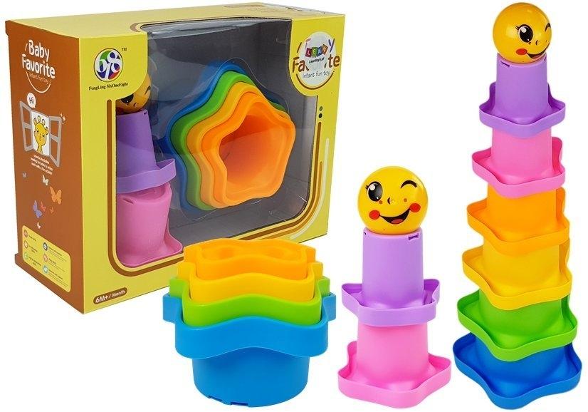 **Rainbow Pyramid Cups: Sikkert, farverigt og pædagogisk legetøj**