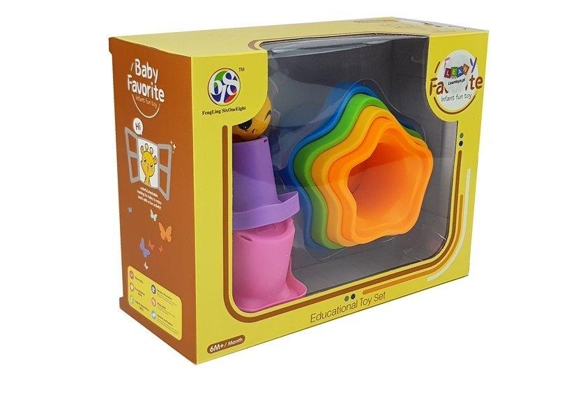 **Rainbow Pyramid Cups: Sikkert, farverigt og pædagogisk legetøj**