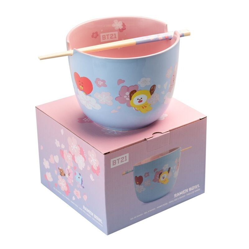 Ramen skål med BT21 design, mikrovågssäker, 20 oz kapacitet