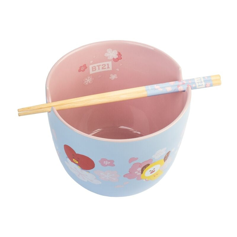 Ramen skål med BT21 design, mikrovågssäker, 20 oz kapacitet
