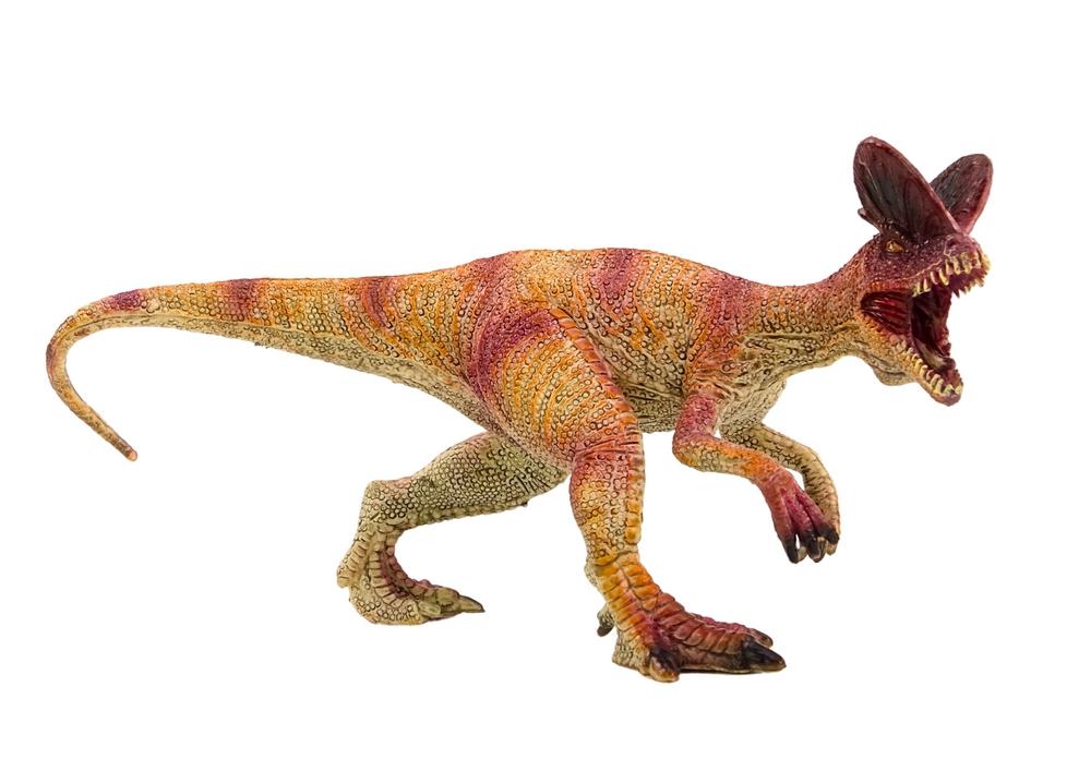 Rød Dilophosaurus figur - Ideel til samlere