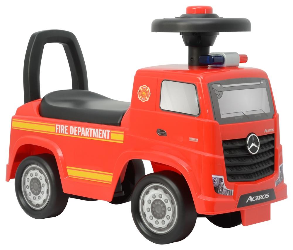 Röd Mercedes Actros Police Ride-On: Hållbart småbarnsnöje