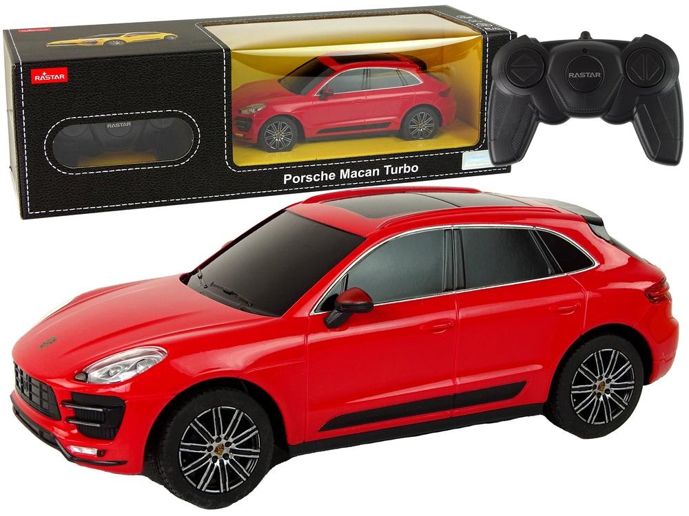 Röd Porsche Macan Turbo 1:24 R/C bil med fjärrkontroll