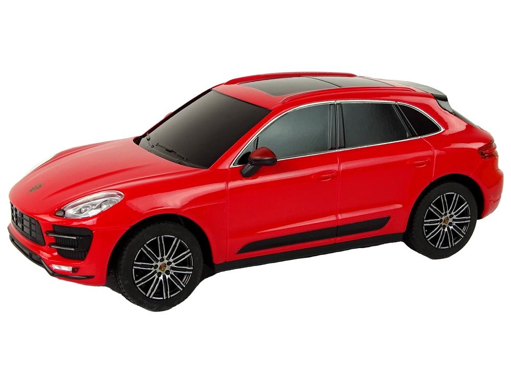 Röd Porsche Macan Turbo 1:24 R/C bil med fjärrkontroll