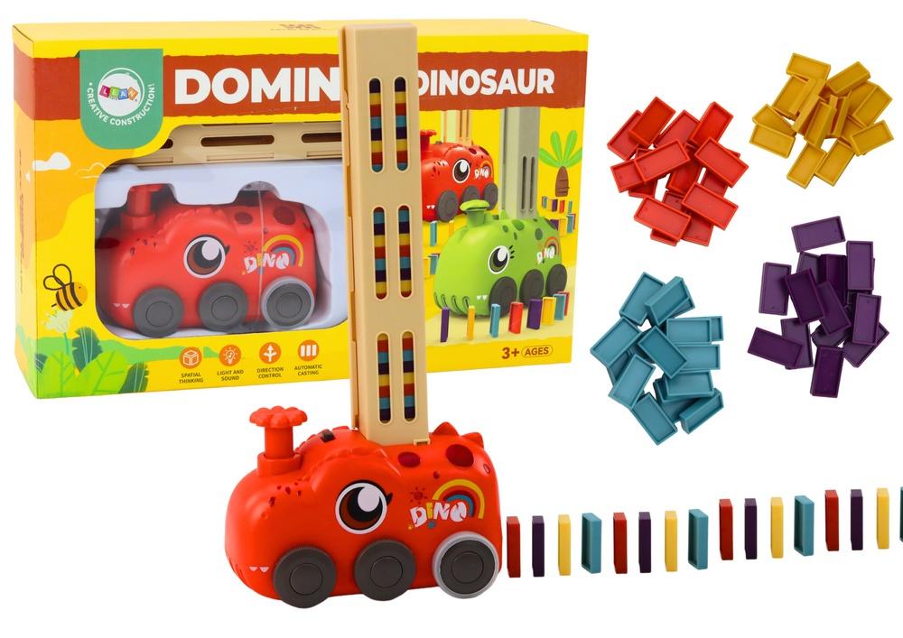 Röda Dino Car Sets Färgglada Domino – 4 färger