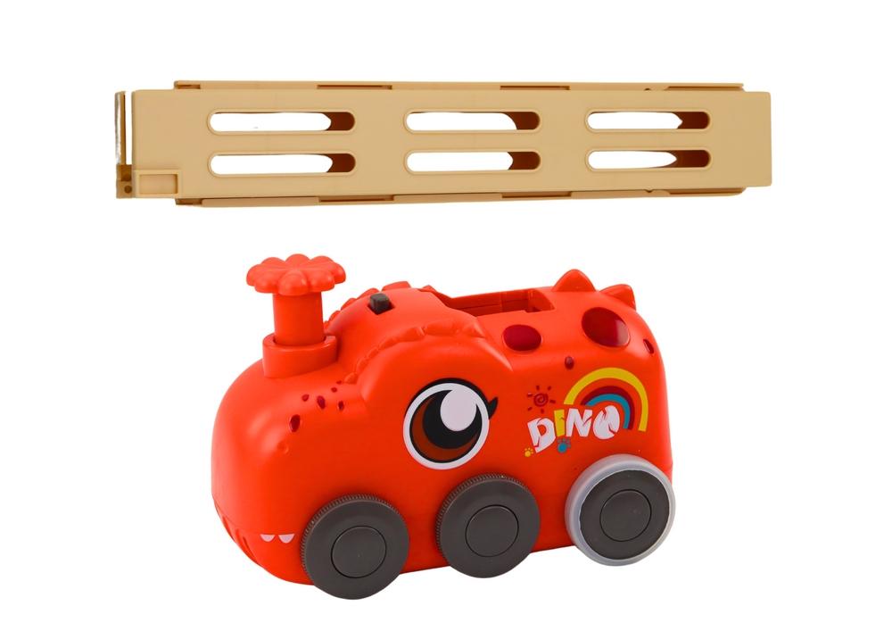 Röda Dino Car Sets Färgglada Domino – 4 färger