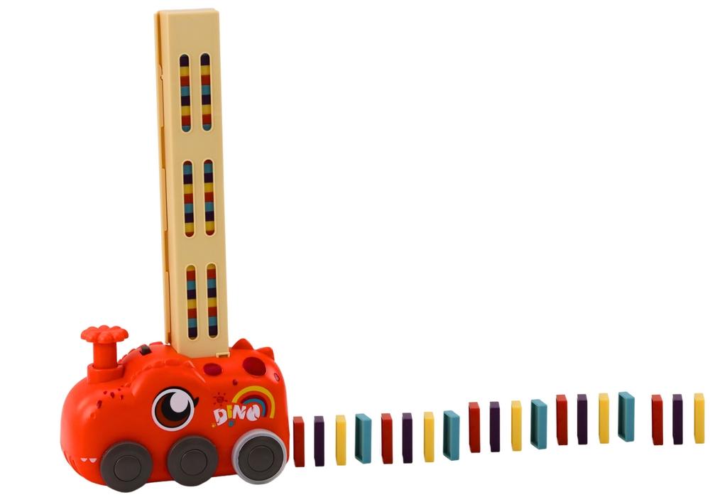 Röda Dino Car Sets Färgglada Domino – 4 färger