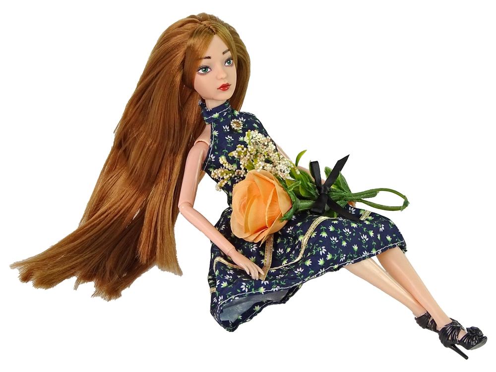 Redhead Emily Doll: Moteshow med blomsterkjole og hæler