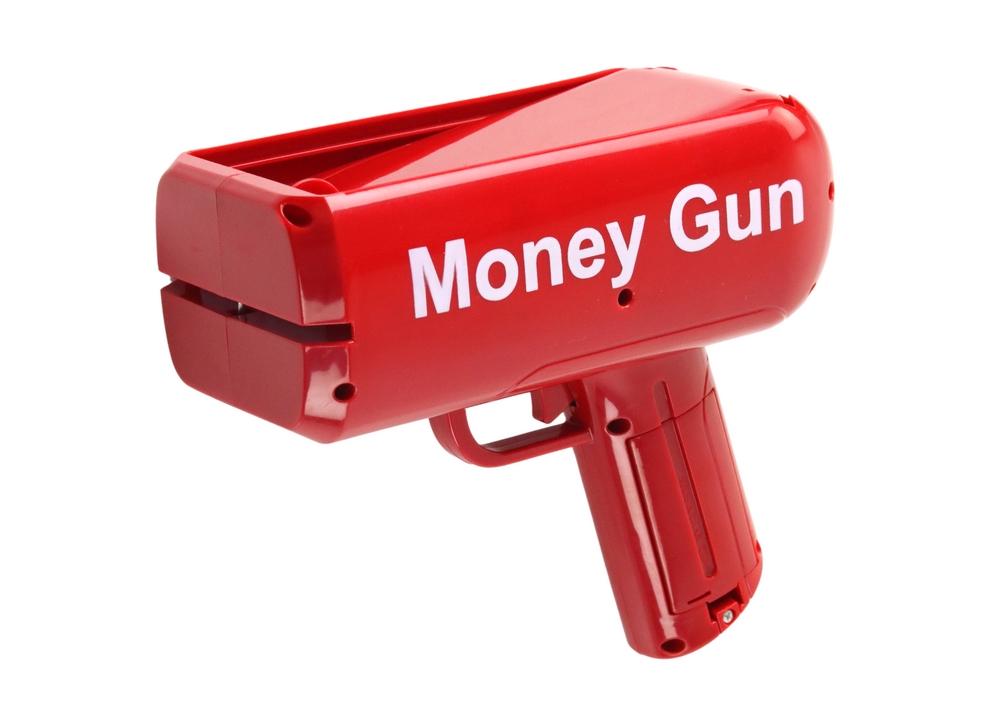 Red Money Gun: Fun Bill Launcher til børn og fester