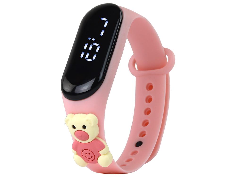 Pink Teddy Bear Touchscreen-ur med justerbar rem 