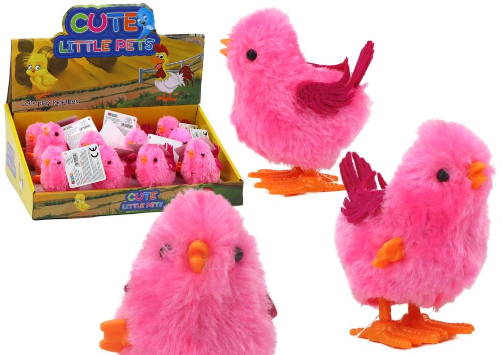 Rosa Wind-Up Jumping Chicken Toy - Kul och dekorativ njutning!