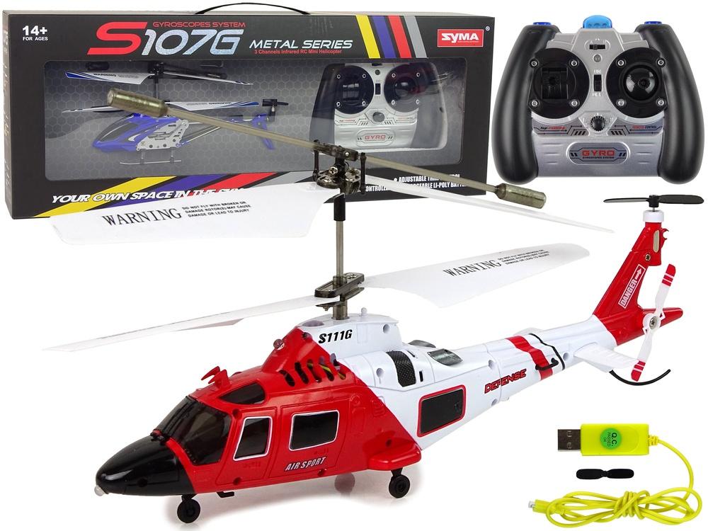 SYMA S111G GYRO RC Helikopter: 3-kanals, USB-laddning, enkel kontroll