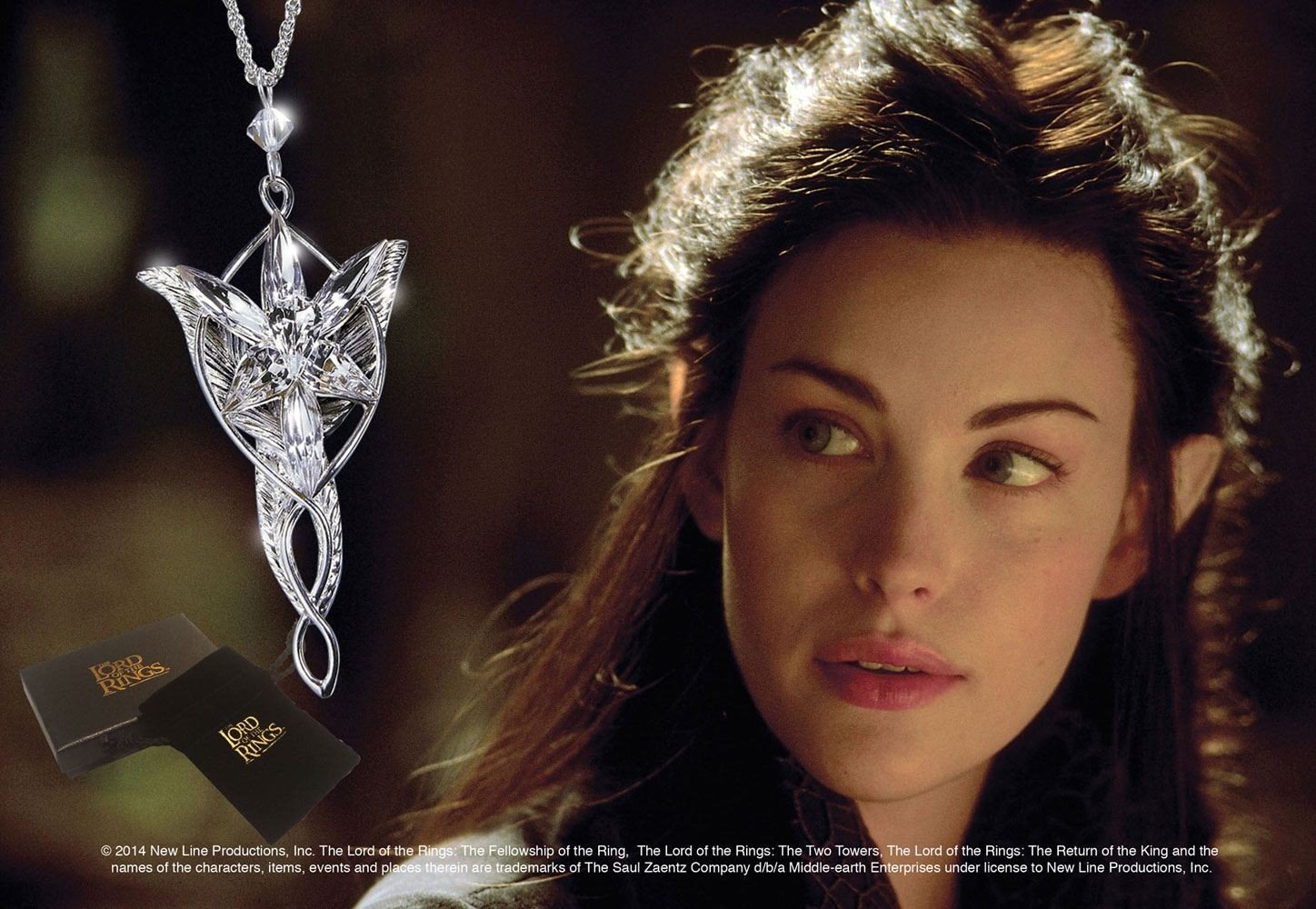 Sagan om ringen hängsmycke Arwen´s Evenstar (silverpläterad)