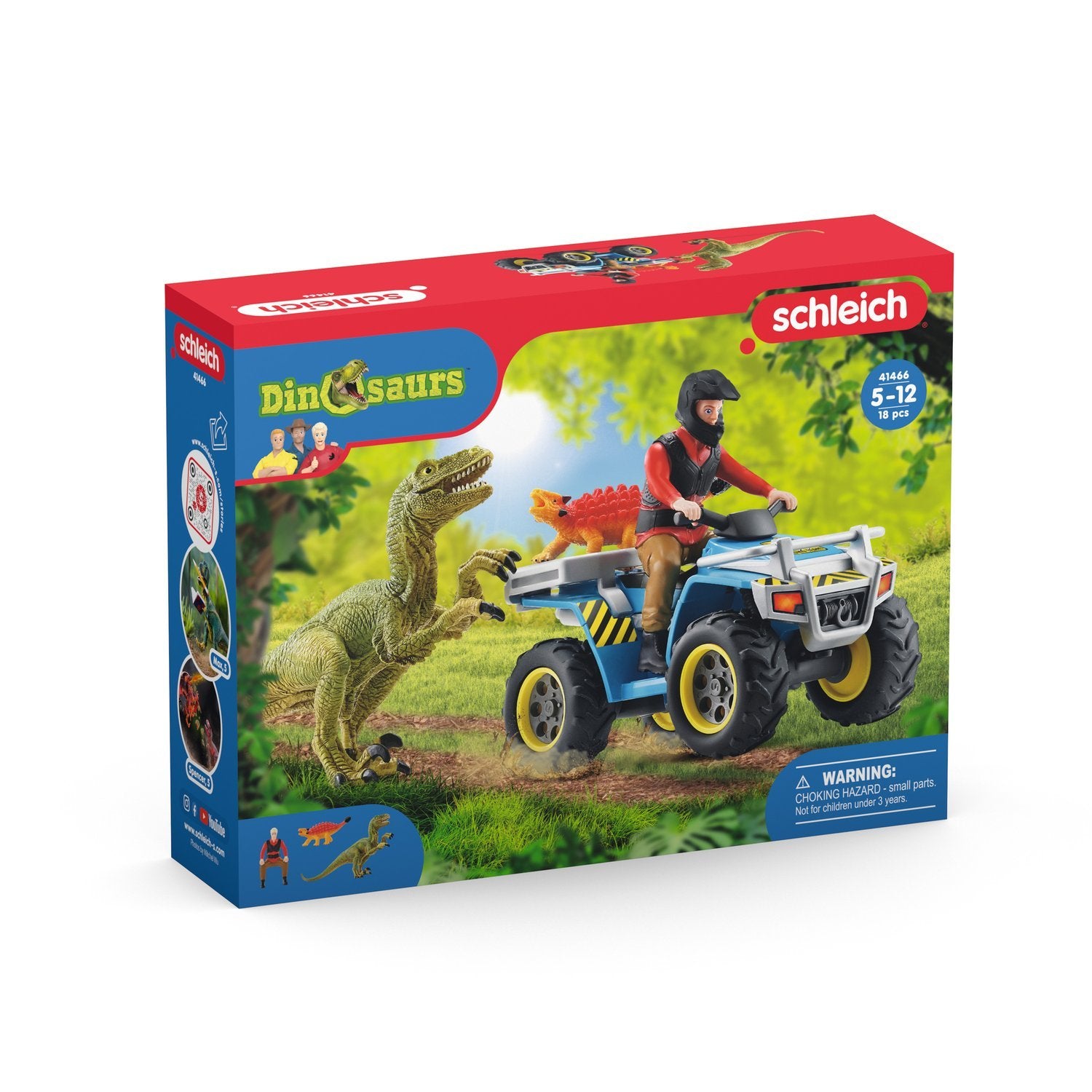 Schleich Dinosaurs Quad Escape From Velociraptor