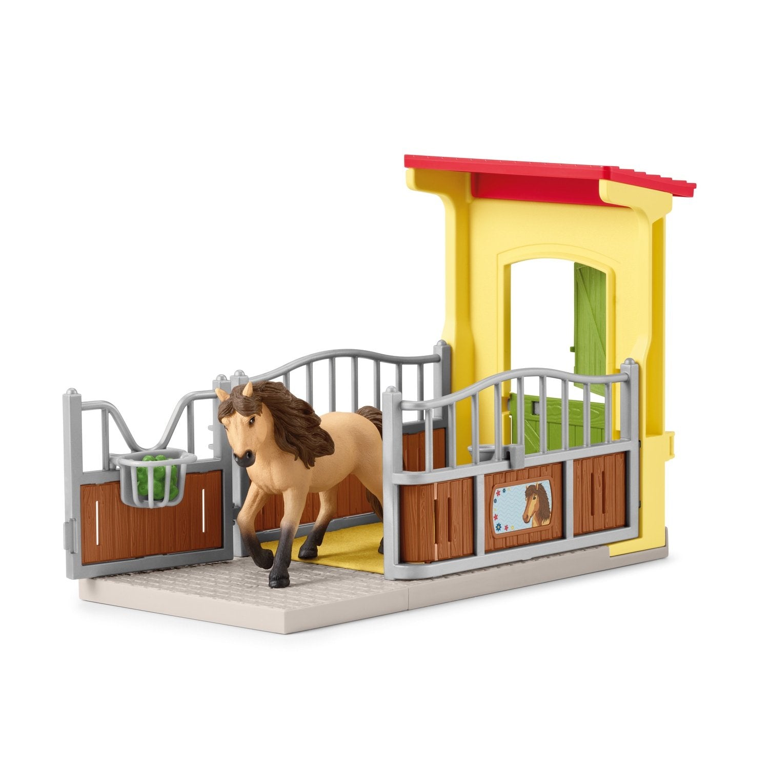 Schleich Farm World Playset Ponnybox Med Islandsponnyhingst