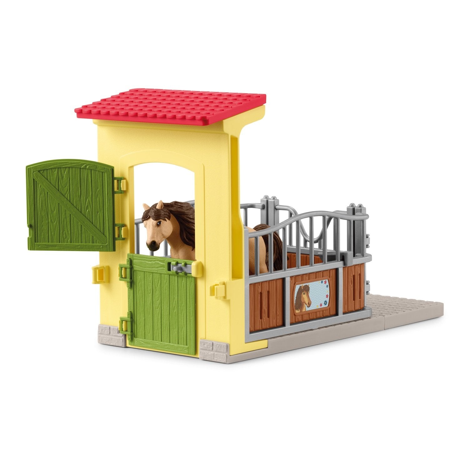 Schleich Farm World Playset Ponnybox Med Islandsponnyhingst