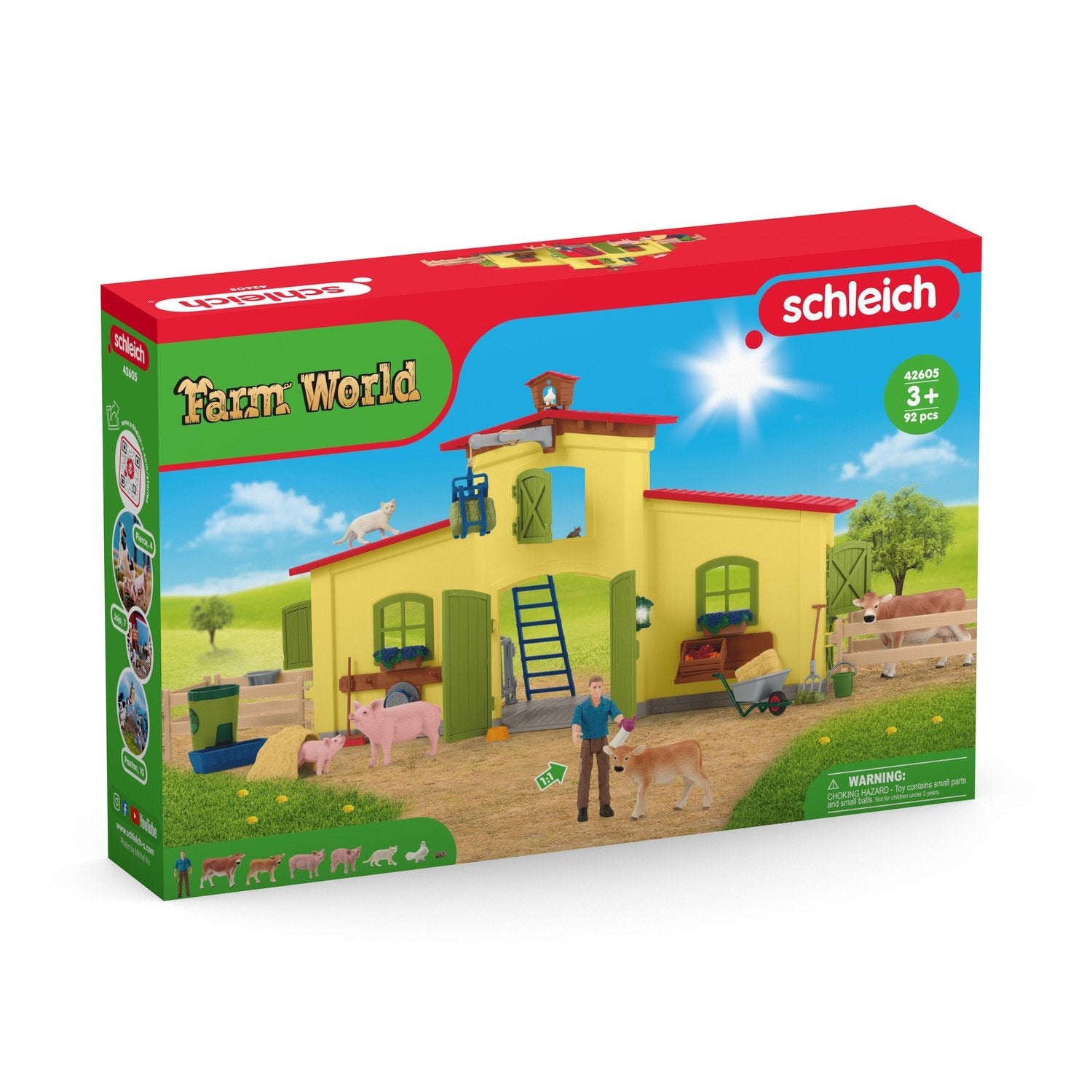 Schleich Farm World lekset Stor gård med djur