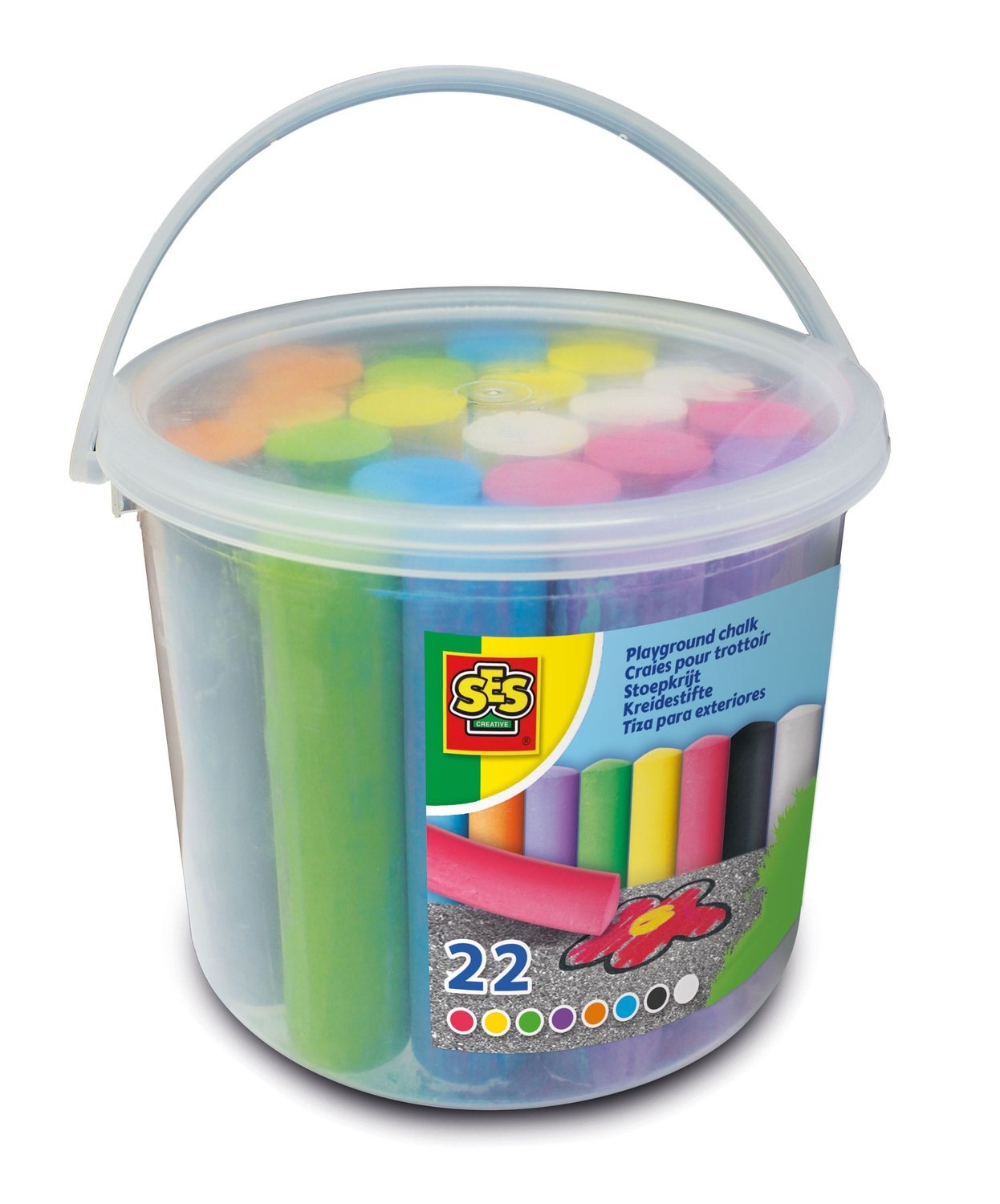 Ses Playground Chalks 22stk bøtte