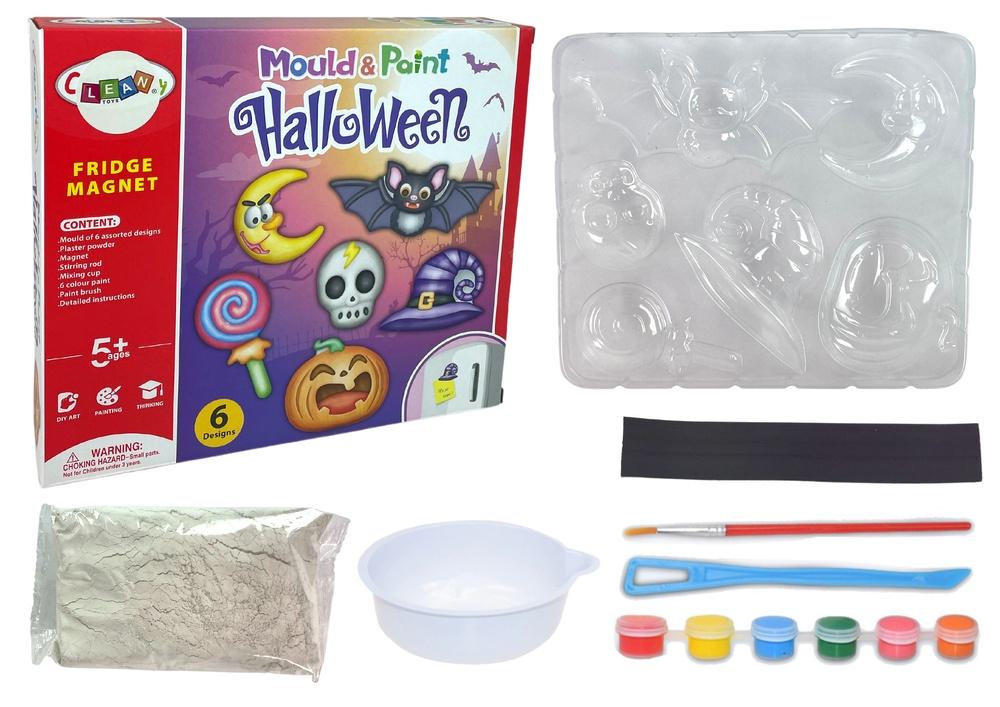 Skab uhyggelige DIY Halloween-magneter med gipssæt