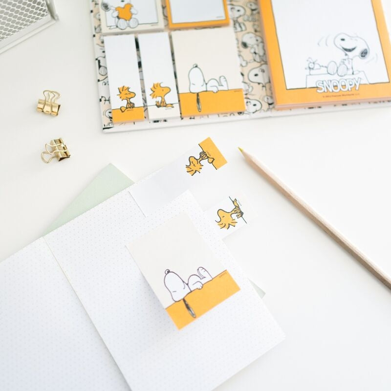 Snoopy Sticky Notes-anteckningsbok för enkel organisation, 100 ark