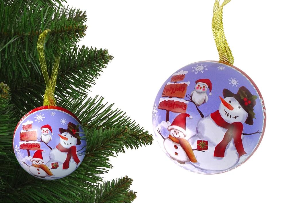 Snowman Bauble Ornament med dolt presentfack