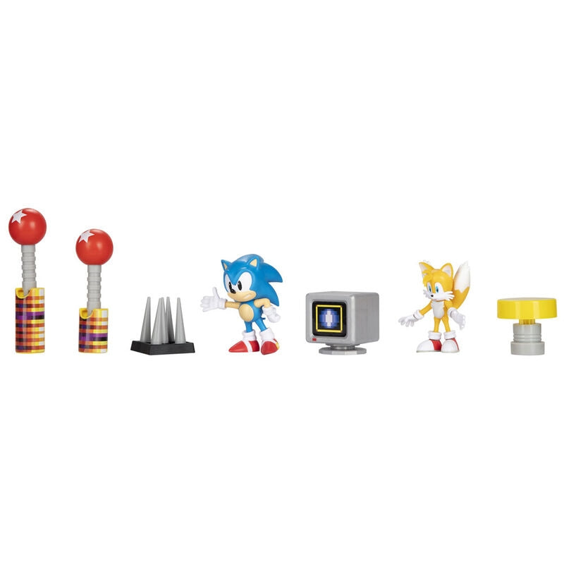 Sonic Diorama Set med samlarfigurer och tillbehör