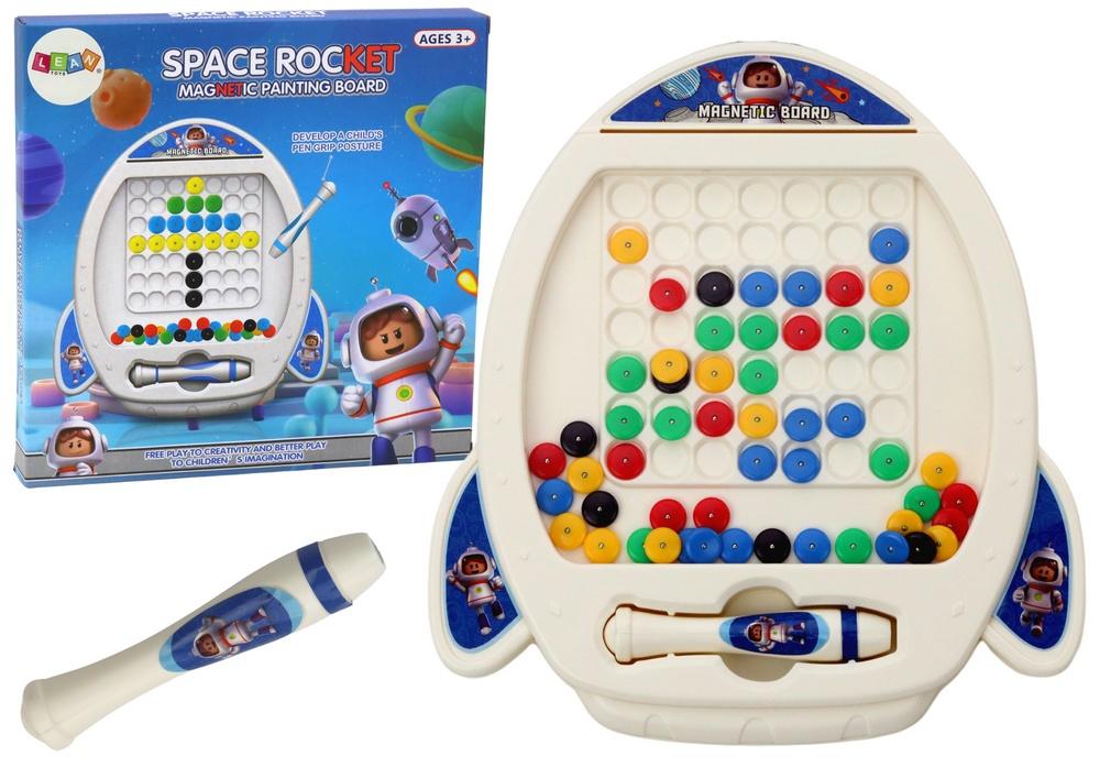 Space Rocket Magnetic Board: 7 mønstre og pen til leg