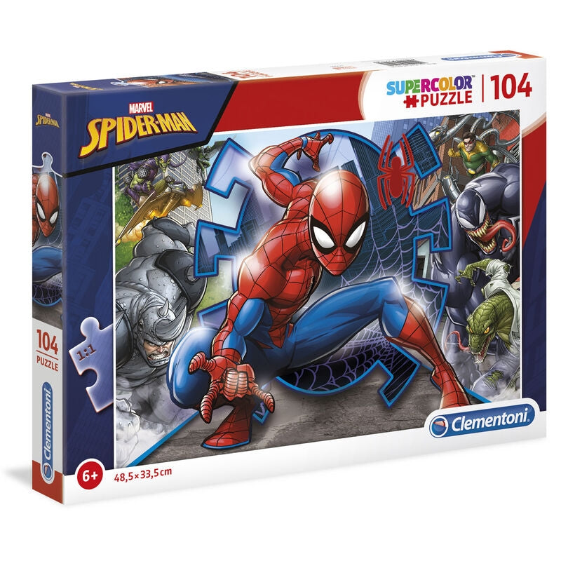 Spiderman 104-bitars pussel för barn, rolig och engagerande aktivitet