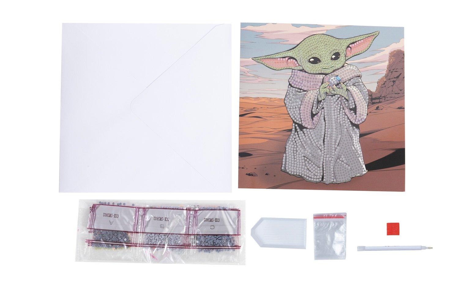 Star Wars krystalkunst "Card Grogu"