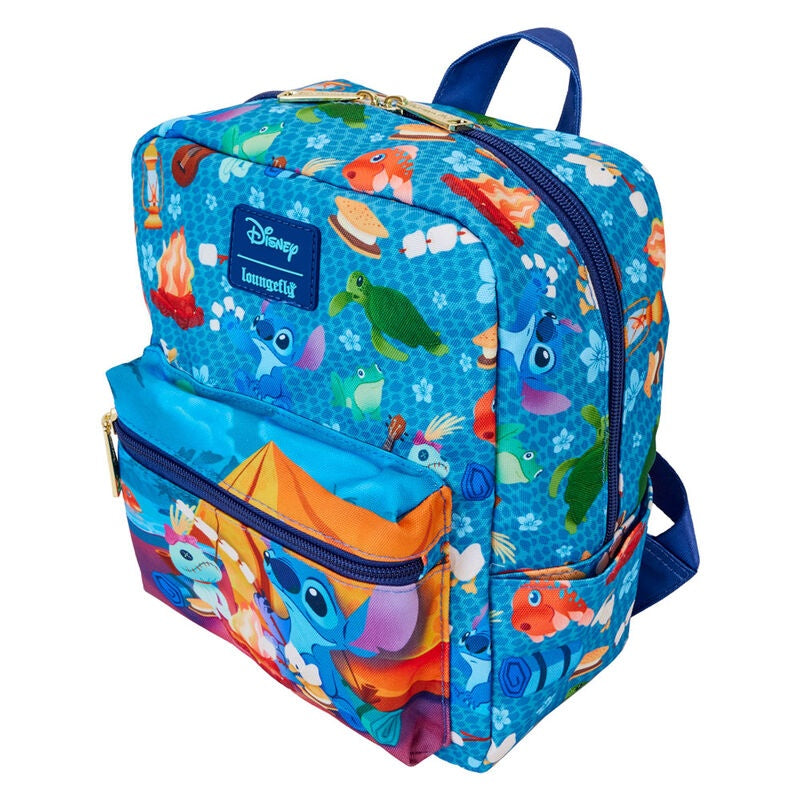 Stitch Camping Cuties Plyschleksak, 24 cm Storlek