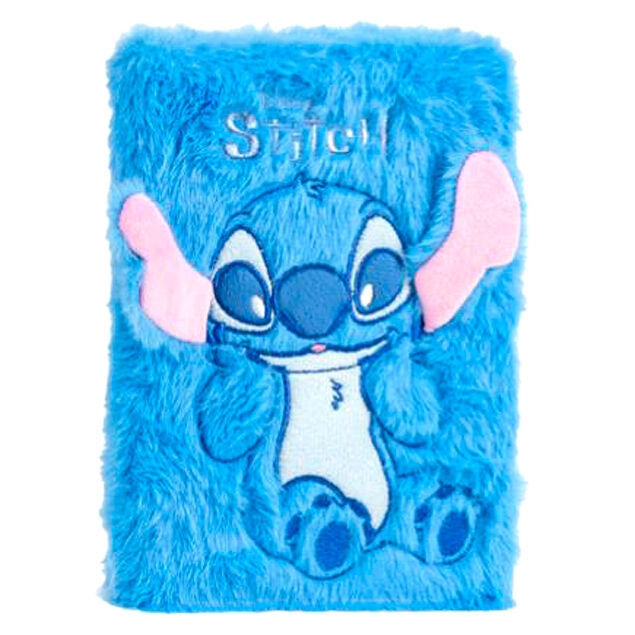 Stitch Plush Notebook med fodrade sidor och elastisk stängning