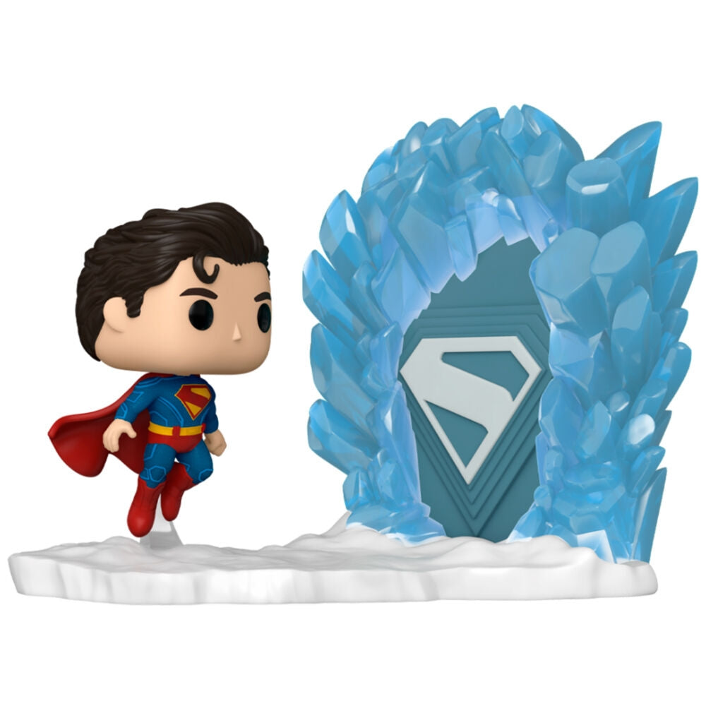Stålmannen figur med Fortress of Solitude Display Base