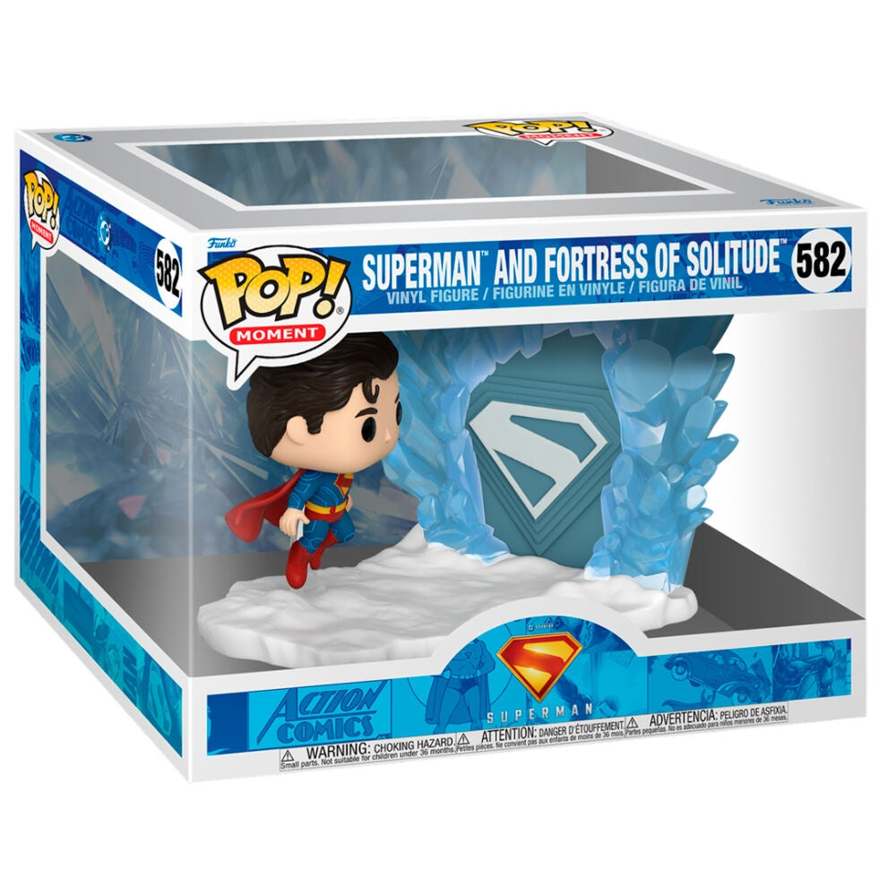 Stålmannen figur med Fortress of Solitude Display Base