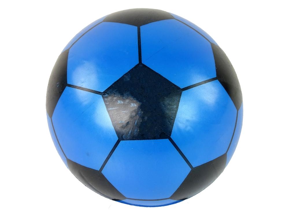 Stor 23 cm lyseblå gummiball for barns lek og fotball