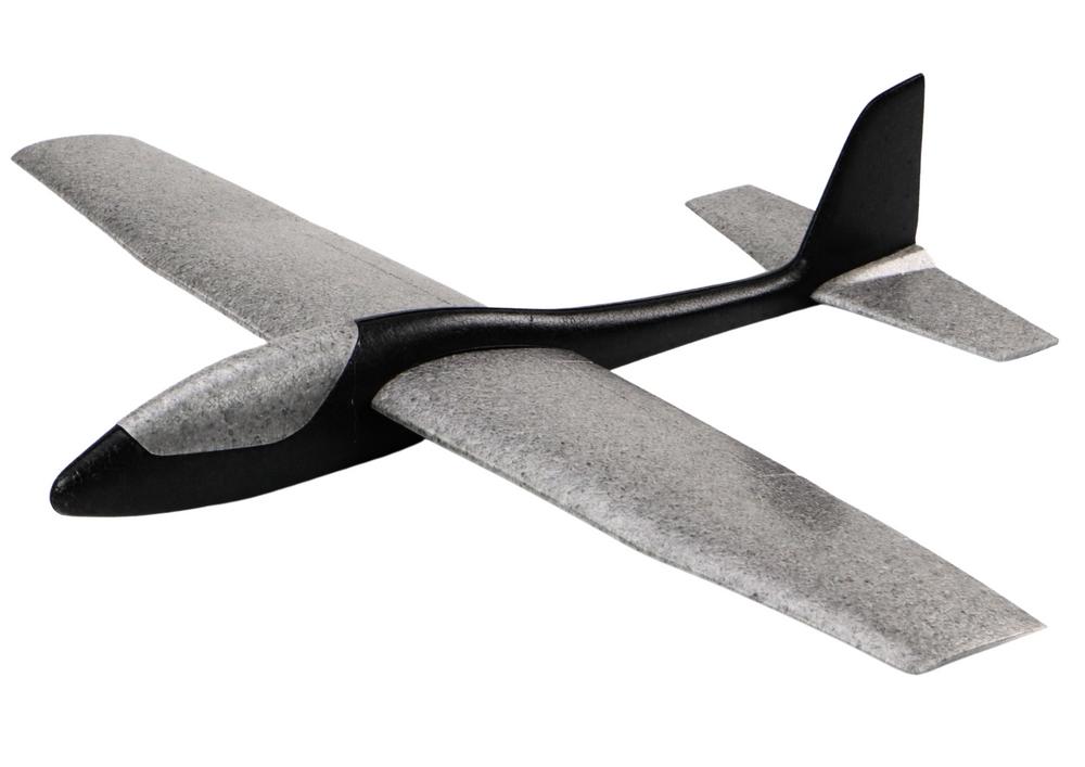 Stort sort Styrofoam Light Glider Plane 68CM - Outdoor Fun