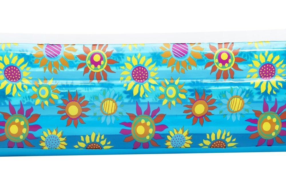 Stor oppustelig pool med blomster - 229x152x56 cm, 3 ringe