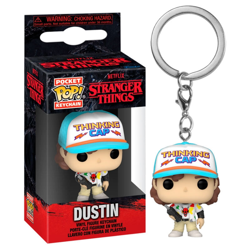Stranger Things Nyckelring - Pocket POP! Dustin figur
