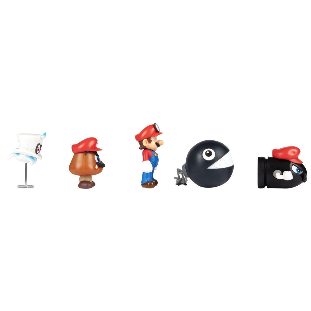 Super Mario Bros Action Figures Pack, 5 delar, 6,5 cm