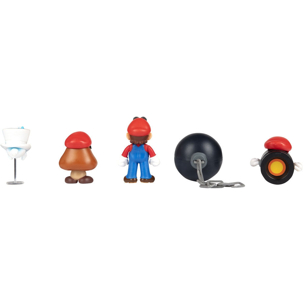 Super Mario Bros Action Figures Pack, 5 delar, 6,5 cm