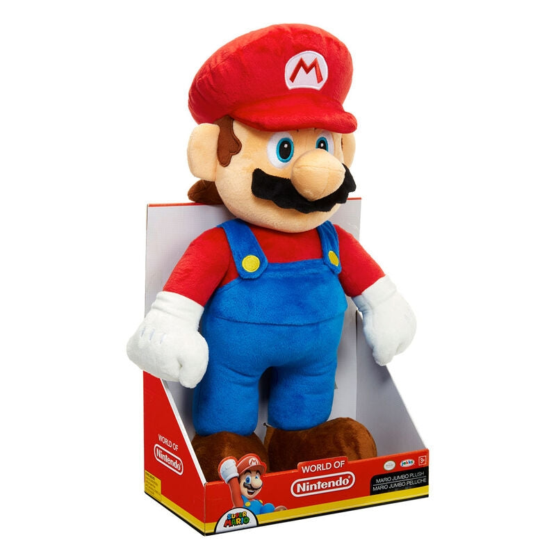 Super Mario Jumbo Plyschleksak 50 cm, mjuk och gosig