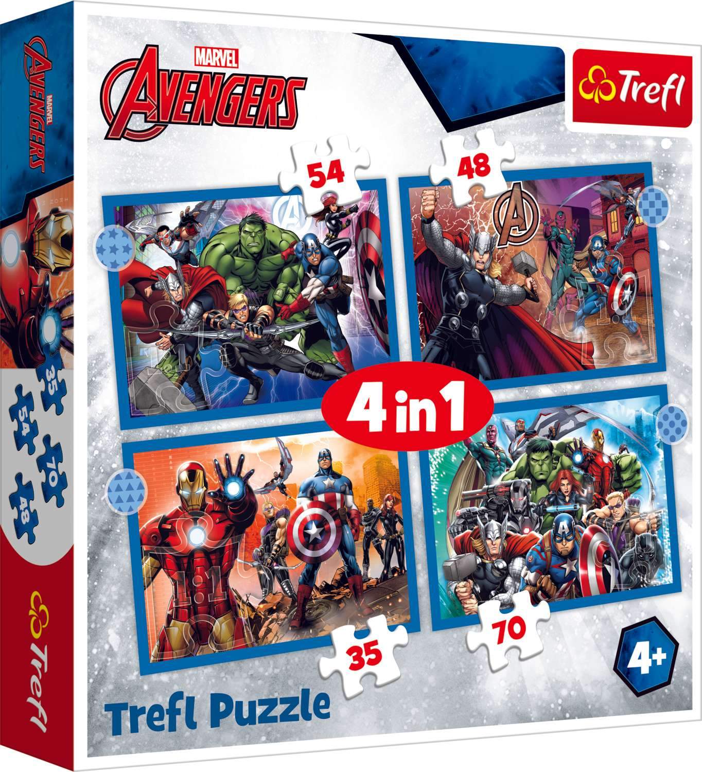 Trefl Avengers Puslespil 4 i 1 sæt