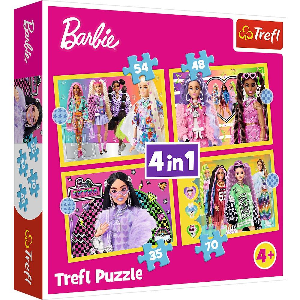 Trefl Barbie Puslespil 4 i 1 sæt