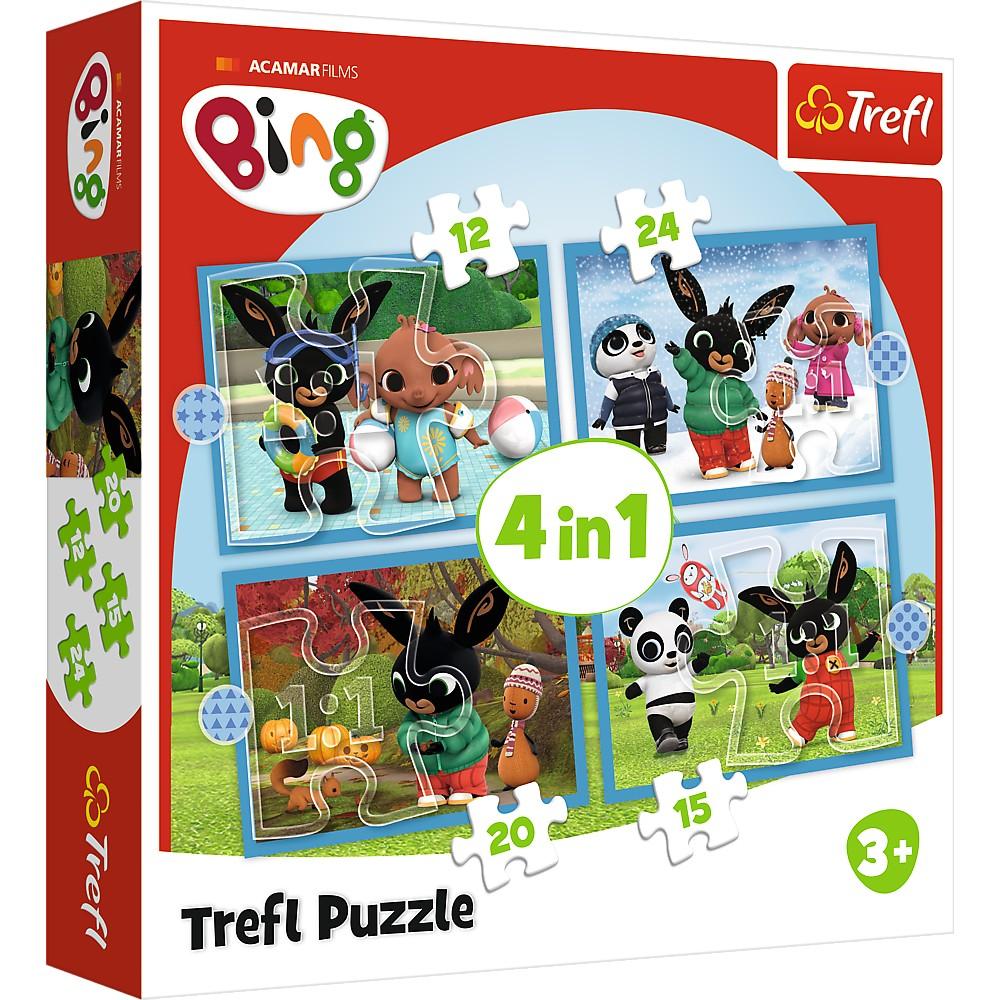 Trefl Bing Puzzle 4 i 1 sett