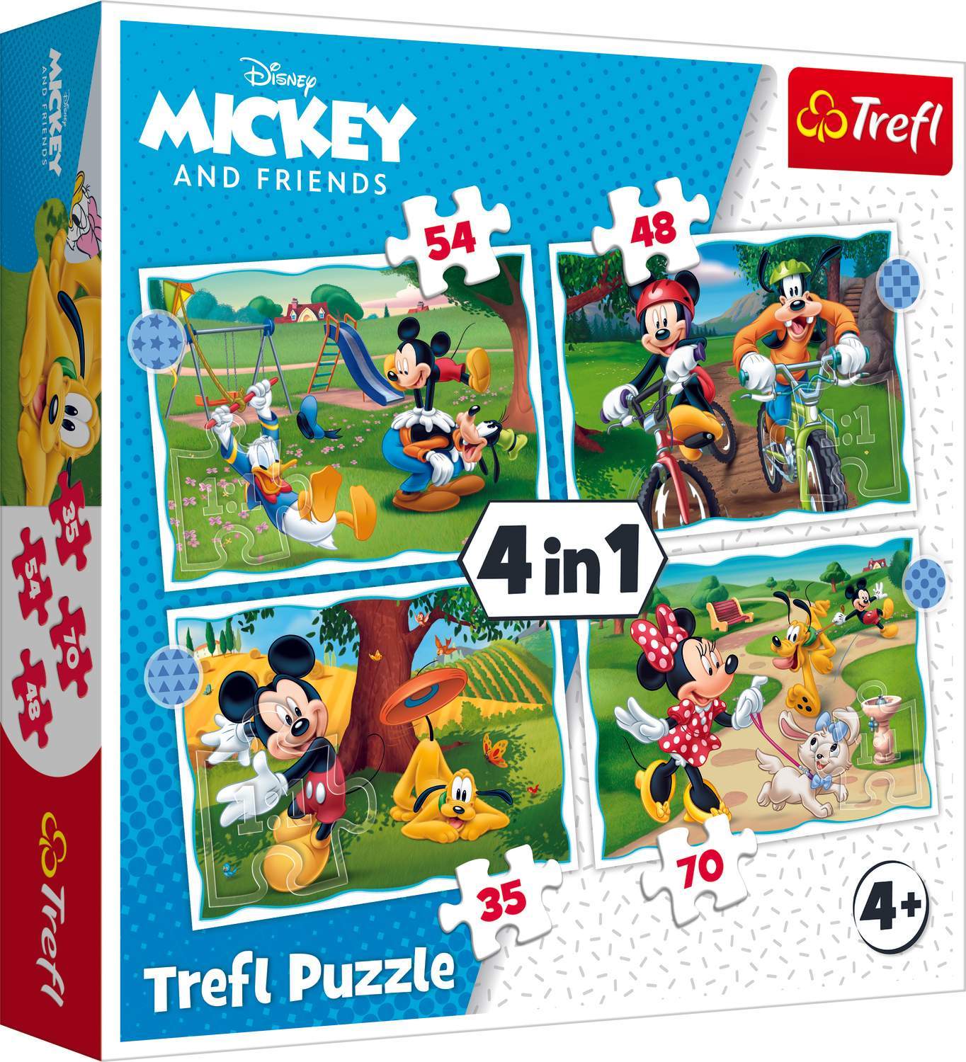 Trefl Disney Pussel 4 i 1 set Musse Pigg