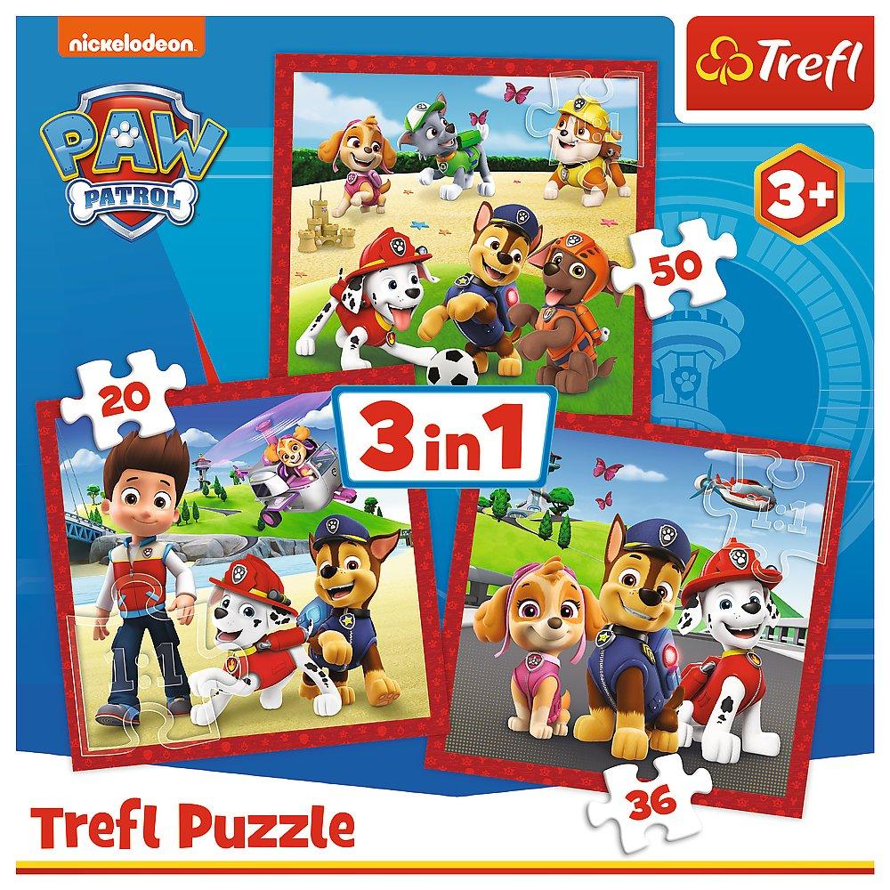 Trefl Paw Patrol Puslespil 3 i 1 sæt