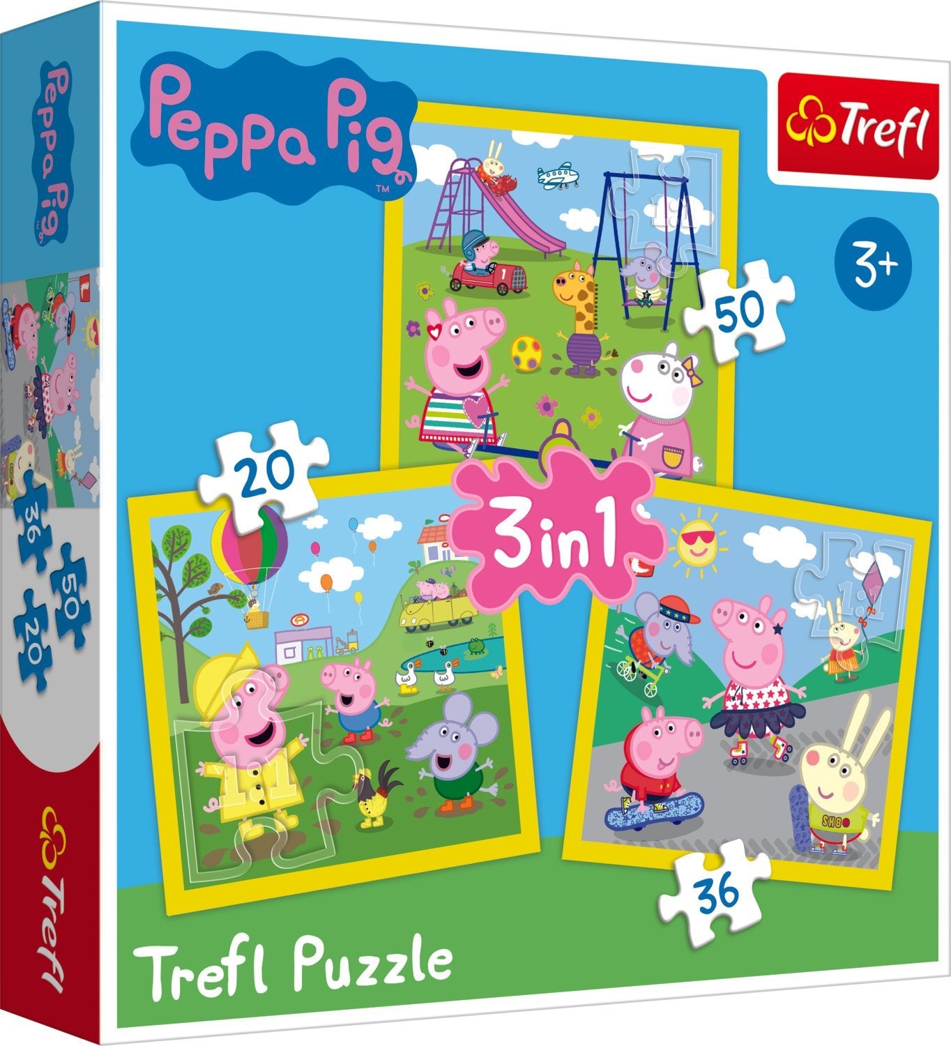 Trefl Peppa Pig Puslespil 3 i 1 sæt