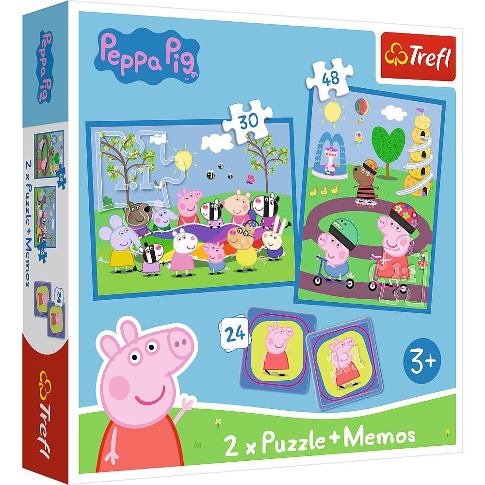 Trefl Peppa Pig Pussel Set Med Memo Cards