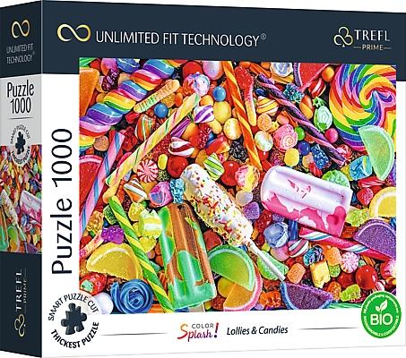 Trefl Prime Puzzle Color Splash Cubic Gradient Lollies och godis, 1000 st